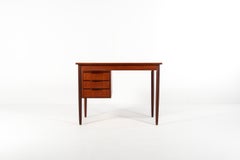 Mid-Century Danish Teak Desk with Three Drawers, 1960s