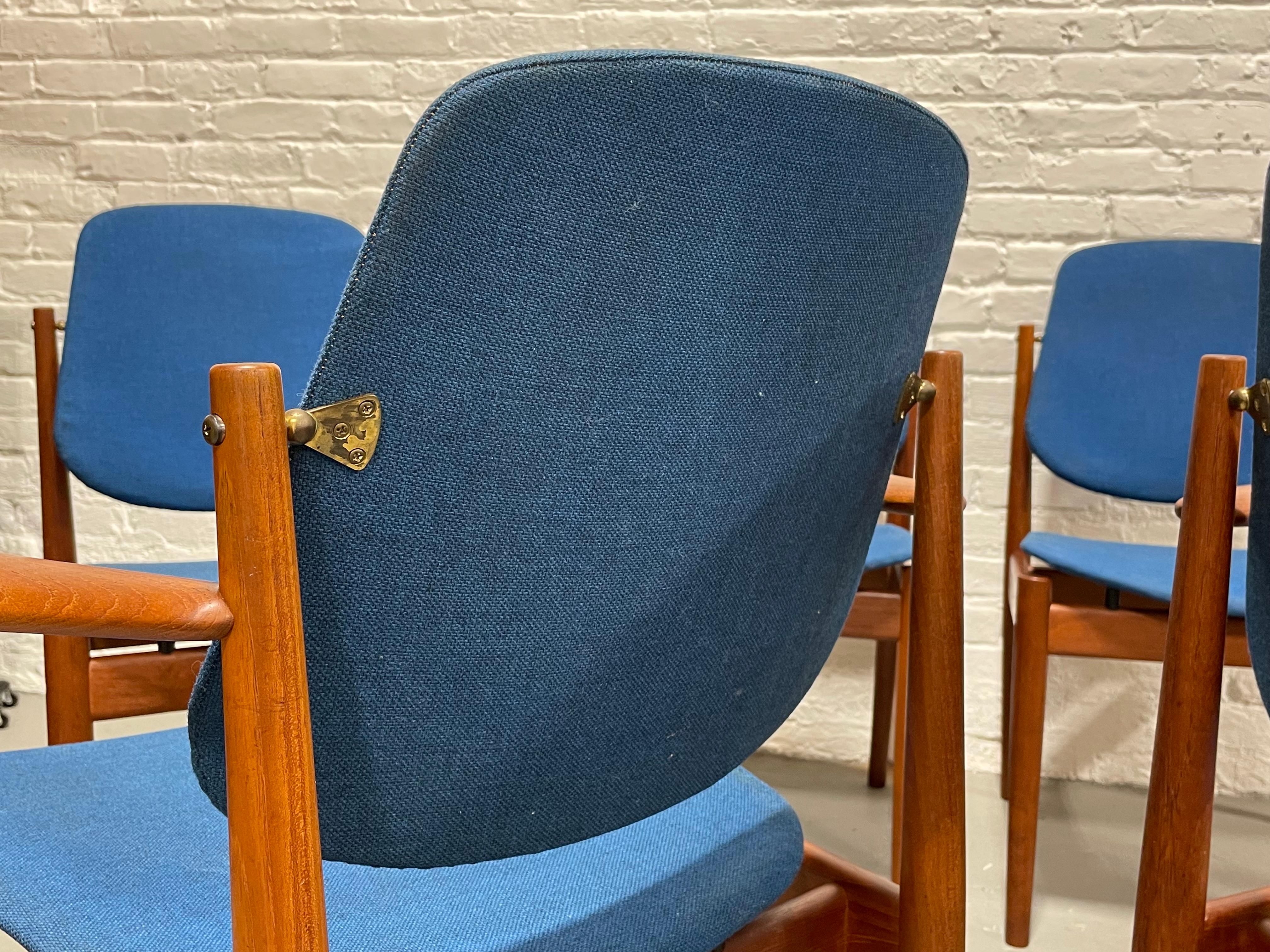 Dänische Teakholz-Esszimmerstühle aus der Mitte des Jahrhunderts von Arne Vodder für France & Daverkosen im Angebot 8