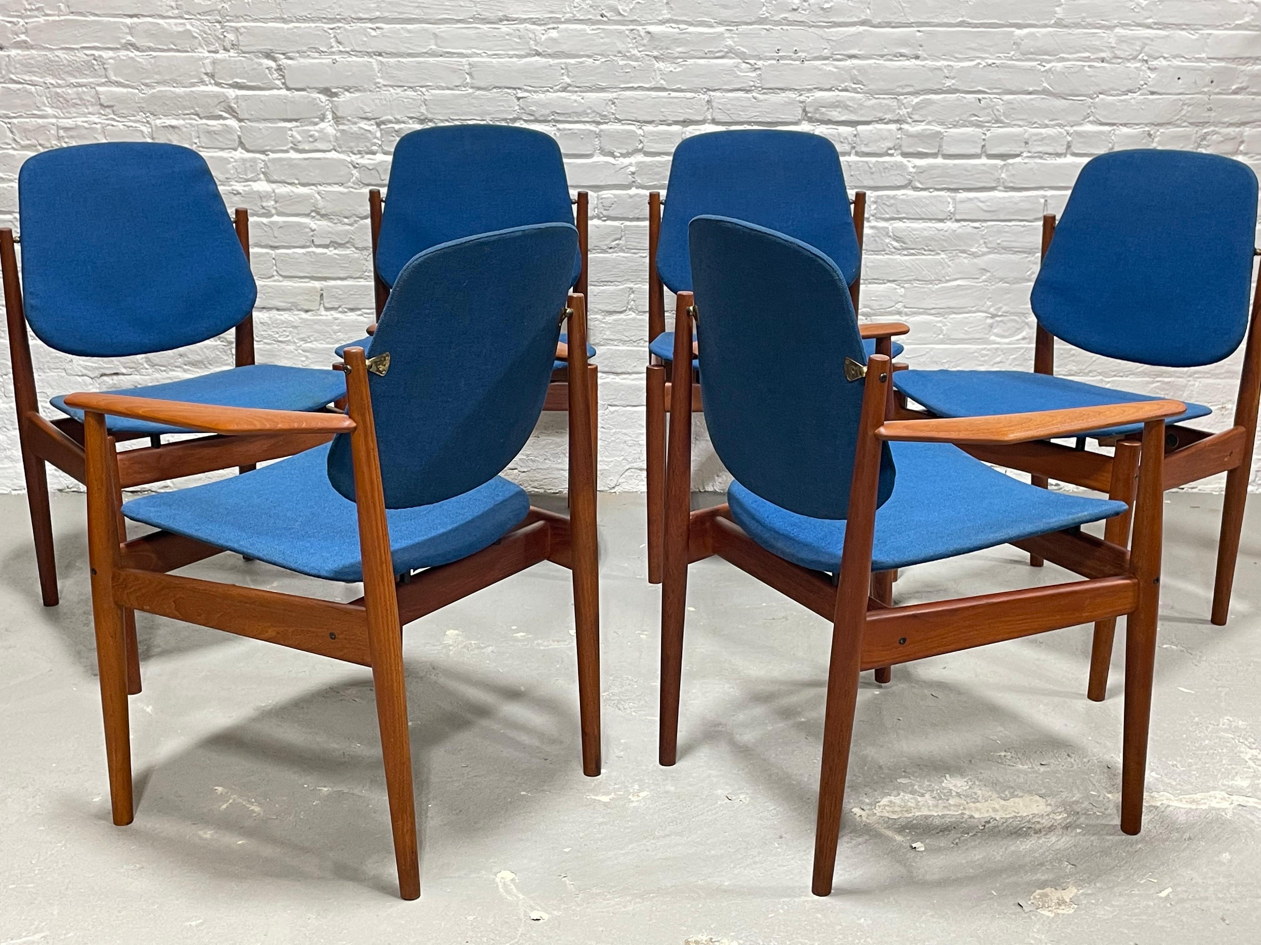 Mid-Century Modern Midcentury Danish Teak Dining Chairs by Arne Vodder for France & Daverkosen For Sale