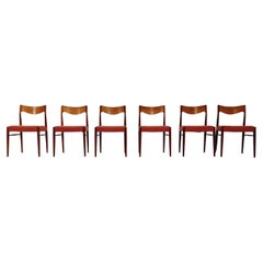 Mid Century Danish teak dining chairs by Niels O.Moller, 1960s, set of 6