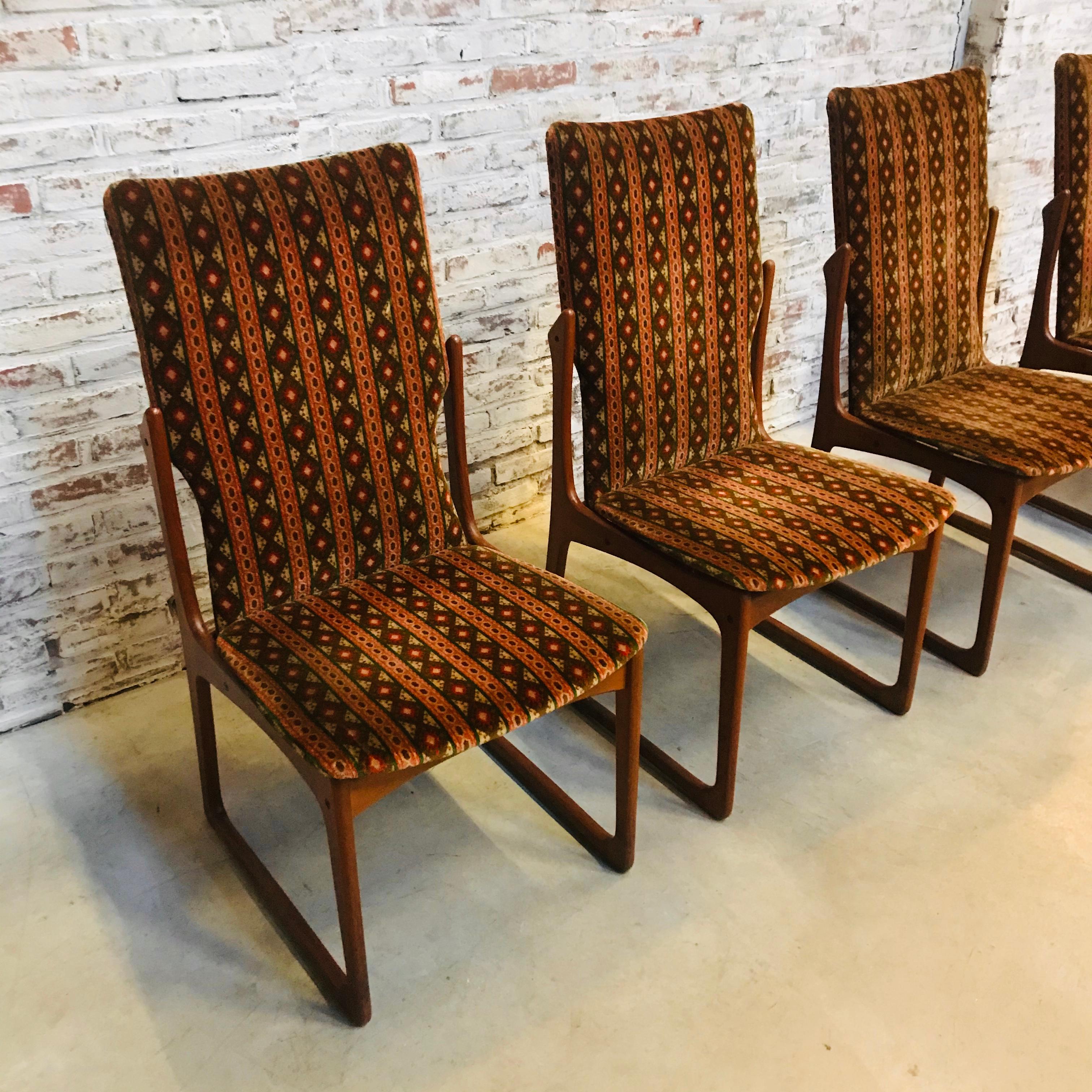 Midcentury Danish Teak Dining Chairs by Vamdrup Stölefabrik, Set of 4, 1960s For Sale 9