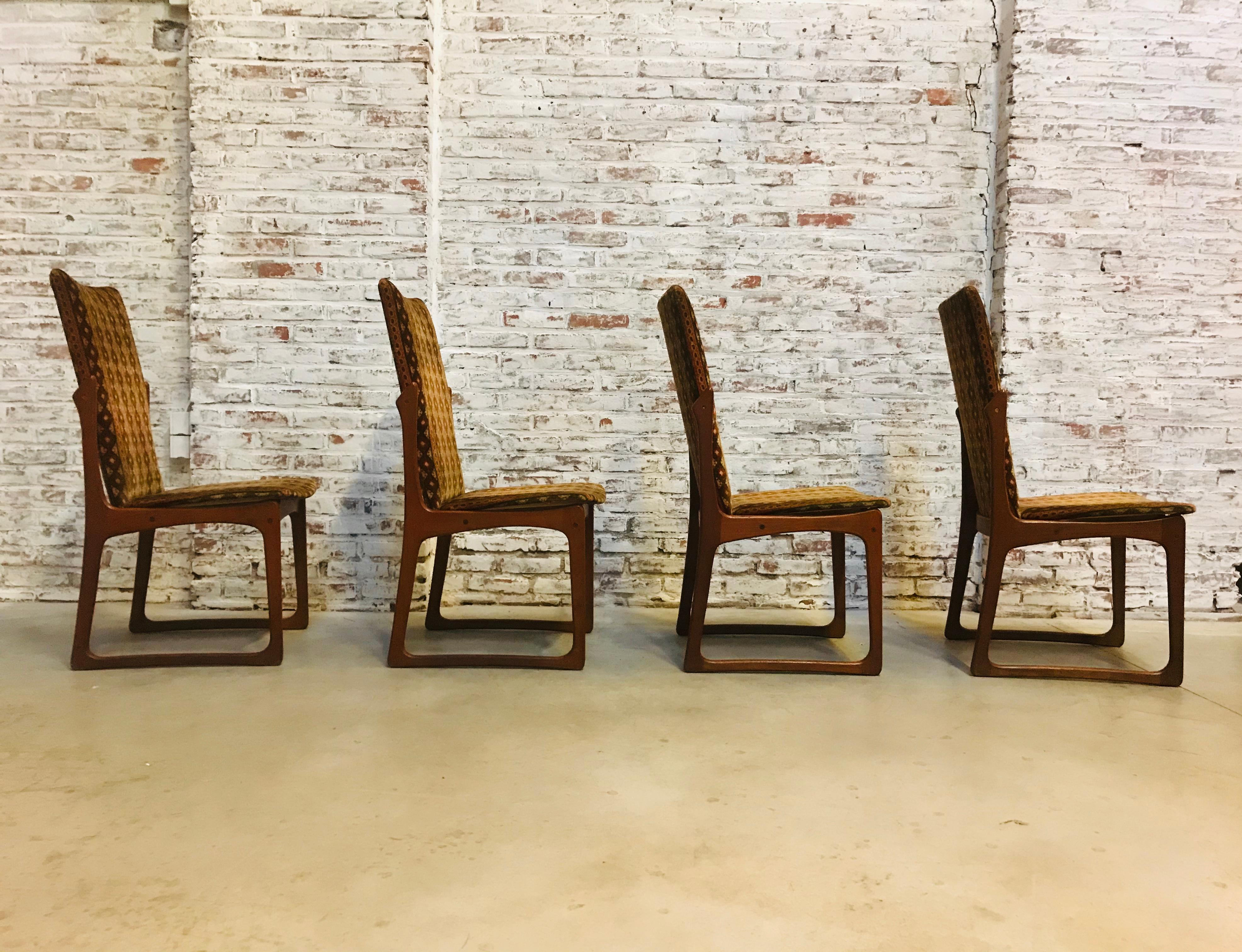 Midcentury Danish Teak Dining Chairs by Vamdrup Stölefabrik, Set of 4, 1960s For Sale 4
