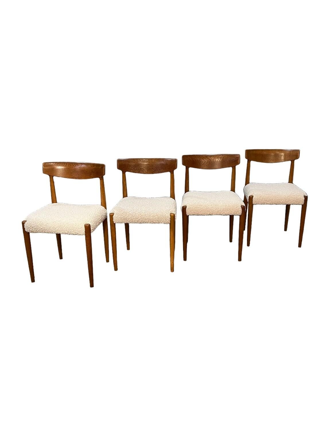 Mid-Century Modern Mid Century danish teak dining chairs set of 4 For Sale