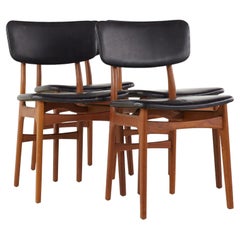 Mid Century Danish Teak Dining Chairs, Set of 4
