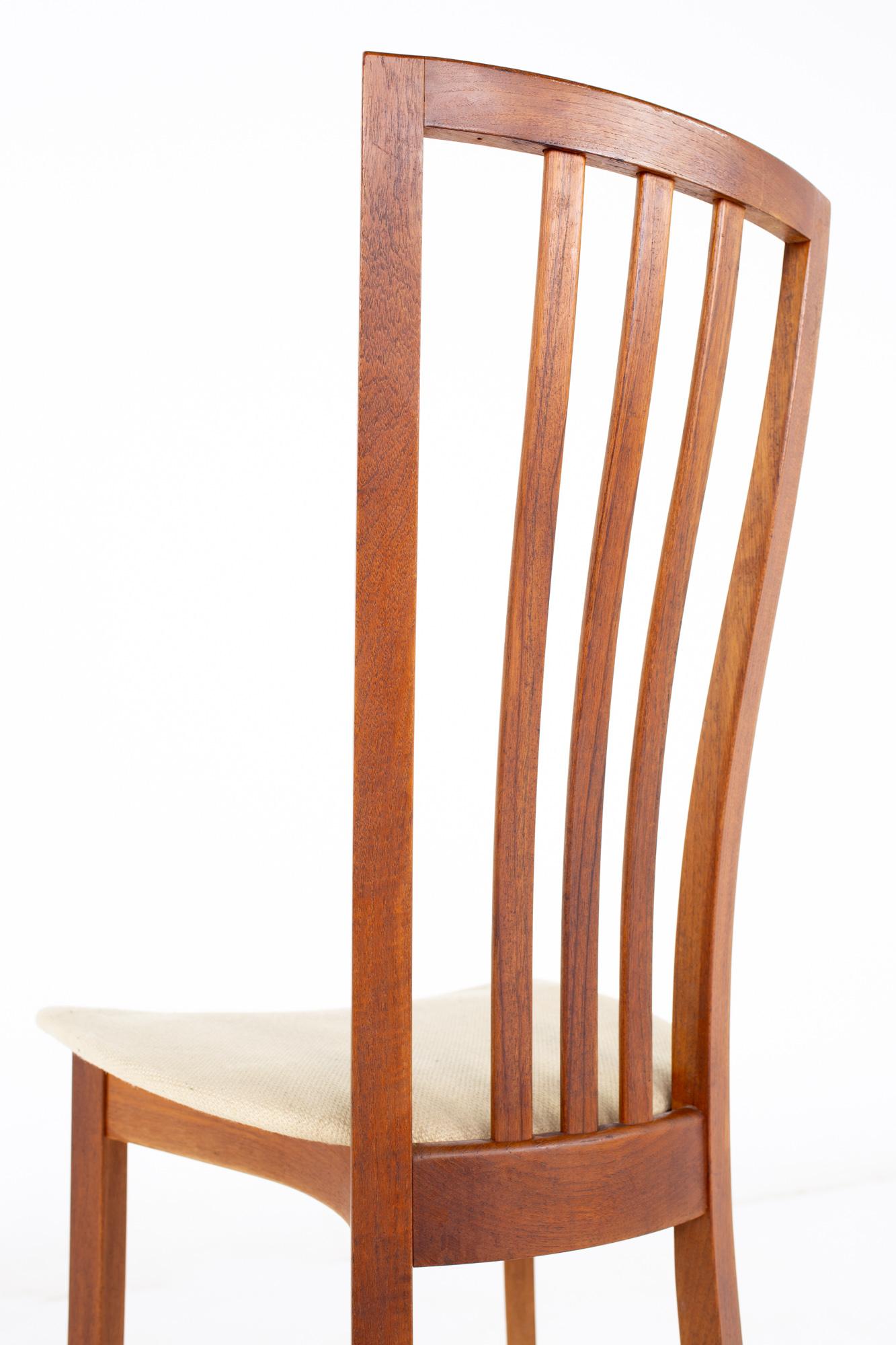 Mid Century Danish Teak Dining Chairs, Set of 5 4
