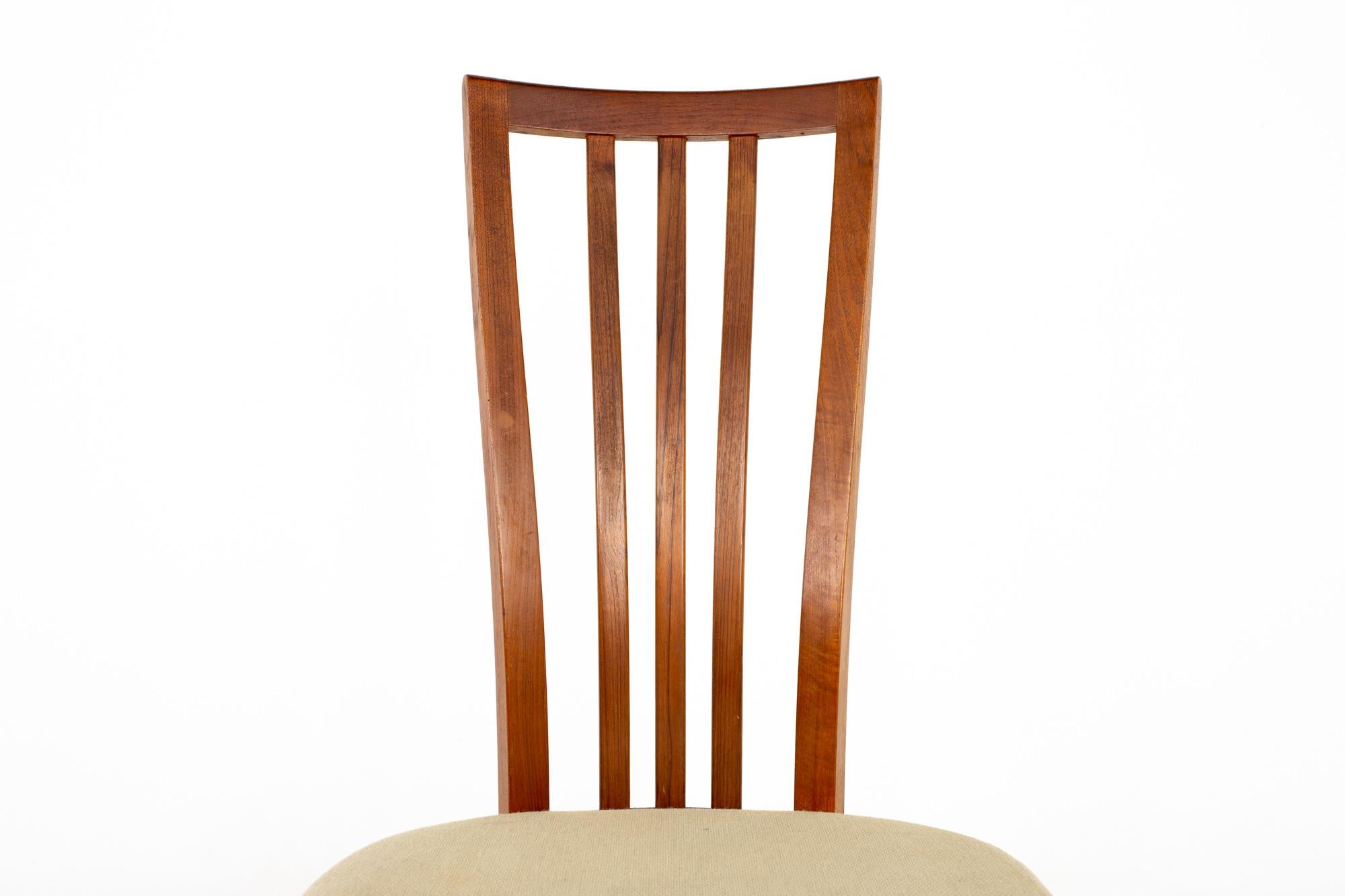 Mid Century Danish Teak Dining Chairs, Set of 5 5
