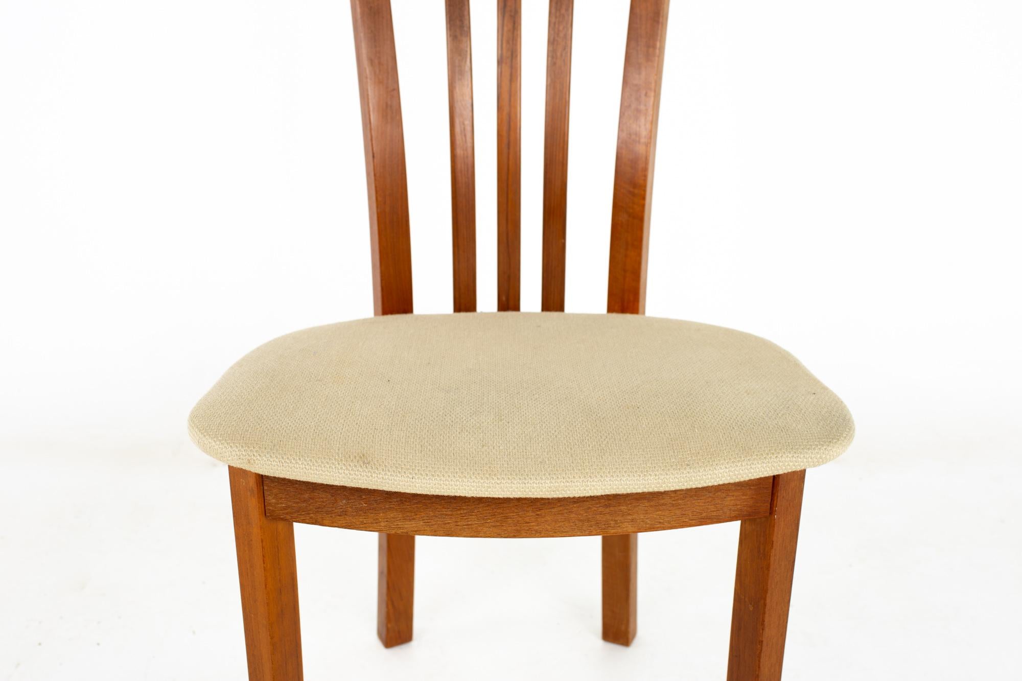 Mid Century Danish Teak Dining Chairs, Set of 5 6