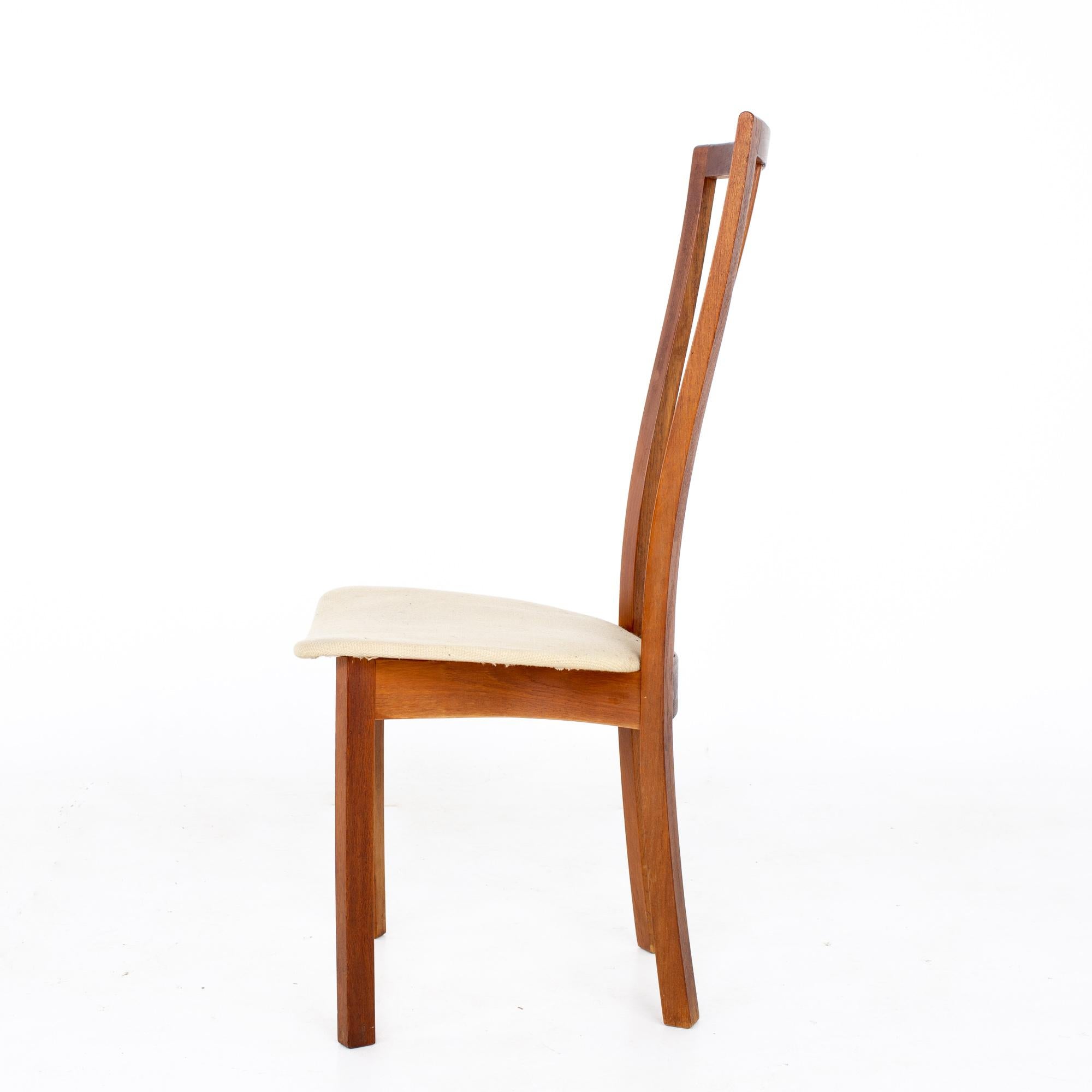 Mid Century Danish Teak Dining Chairs, Set of 5 2
