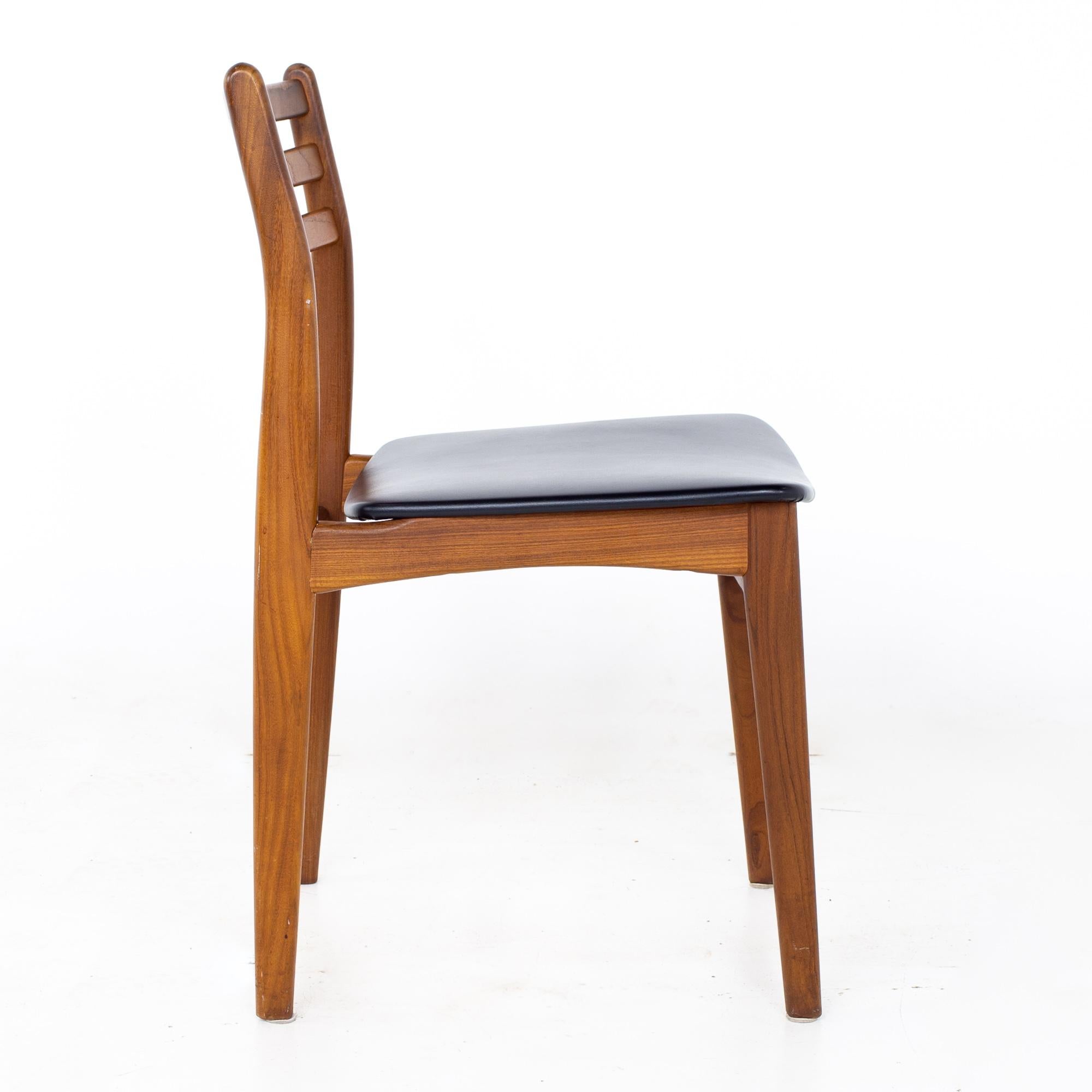 Mid Century Danish Teak Dining Chairs, Set of 6 4