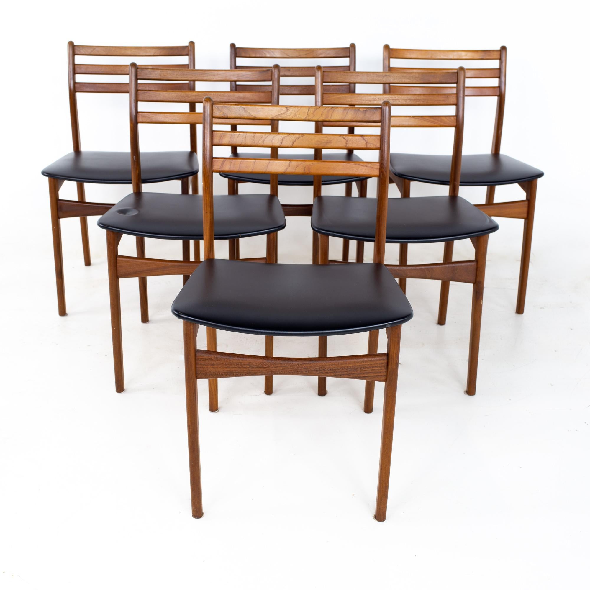 Mid-Century Modern Mid Century Danish Teak Dining Chairs, Set of 6