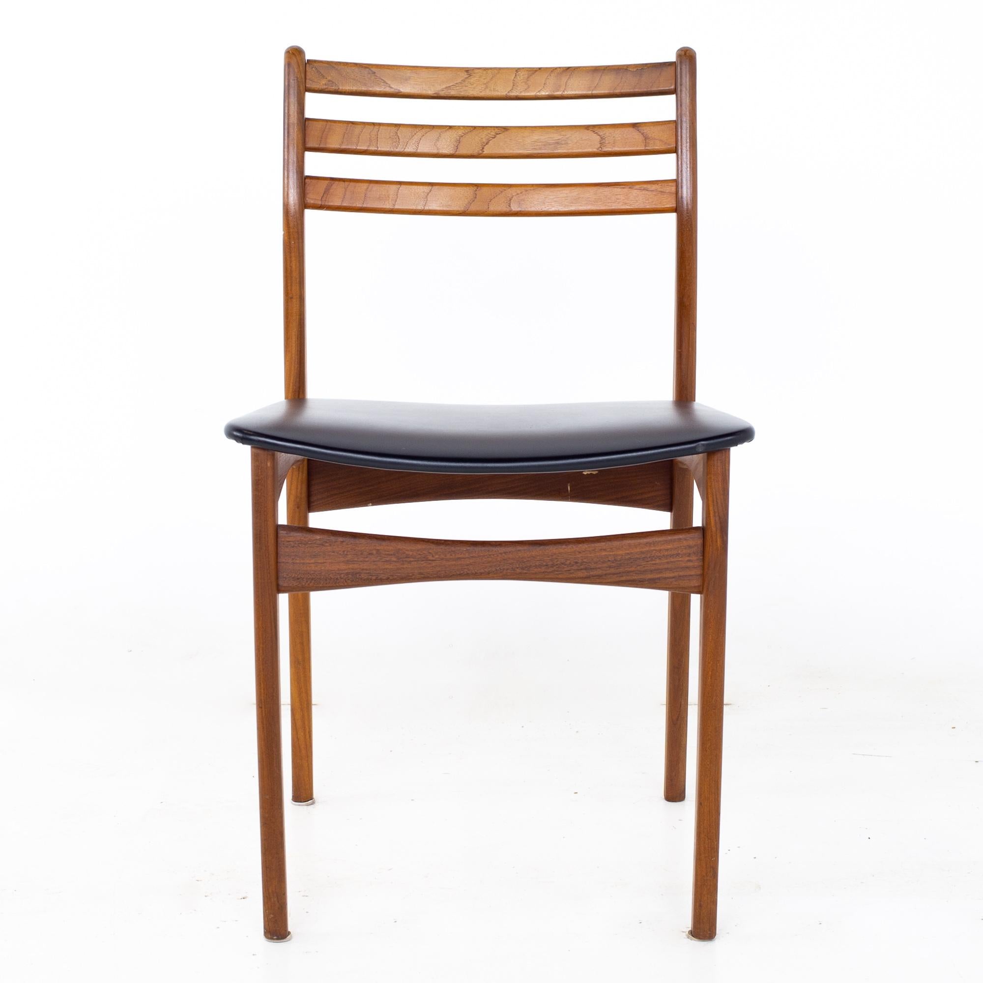 Upholstery Mid Century Danish Teak Dining Chairs, Set of 6