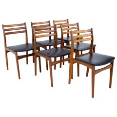Mid Century Danish Teak Dining Chairs, Set of 6