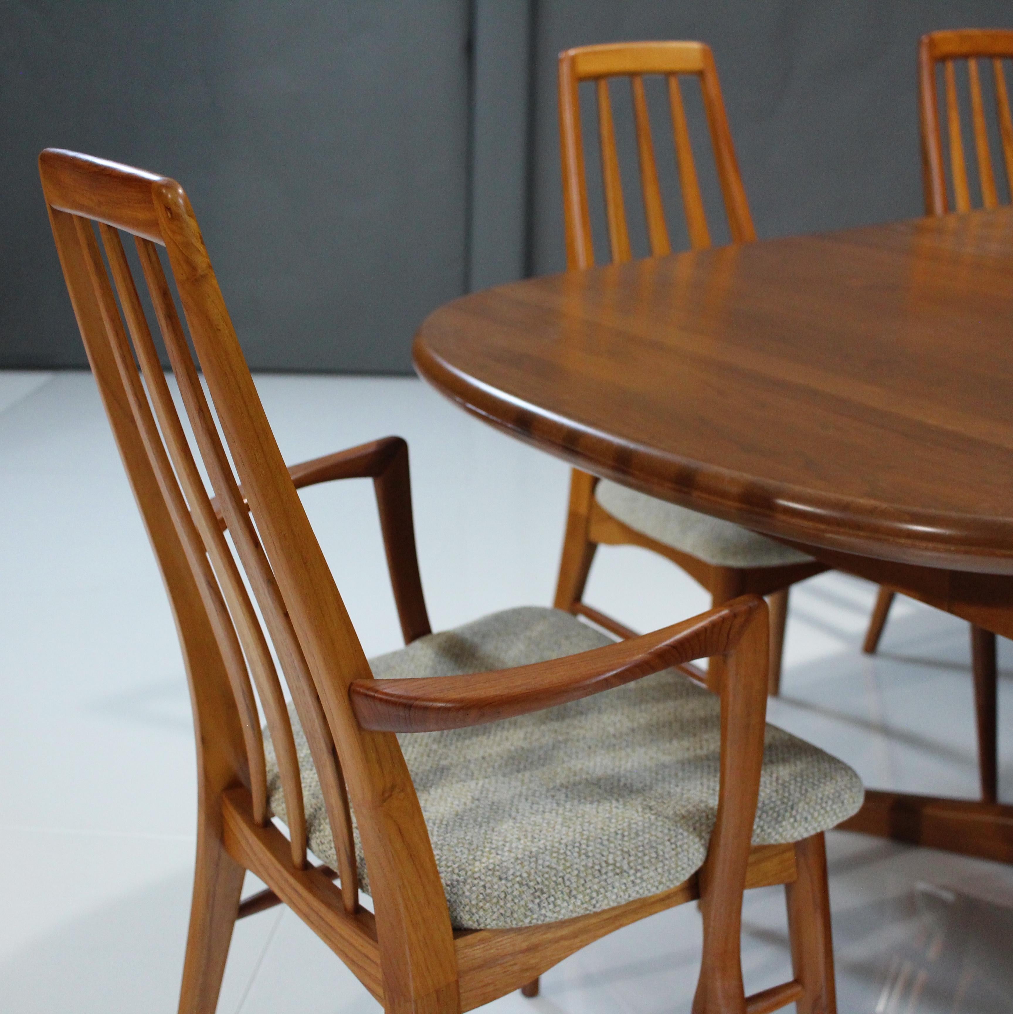 Midcentury Danish Teak Dining Set by Niels Koefoed In Excellent Condition In Ava, MO