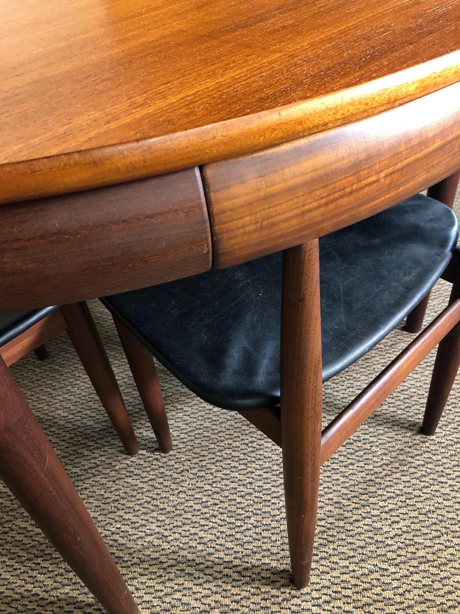 Midcentury Danish Teak Dining Set Hans Olsen Frem Rojle Extending Table For Sale 5