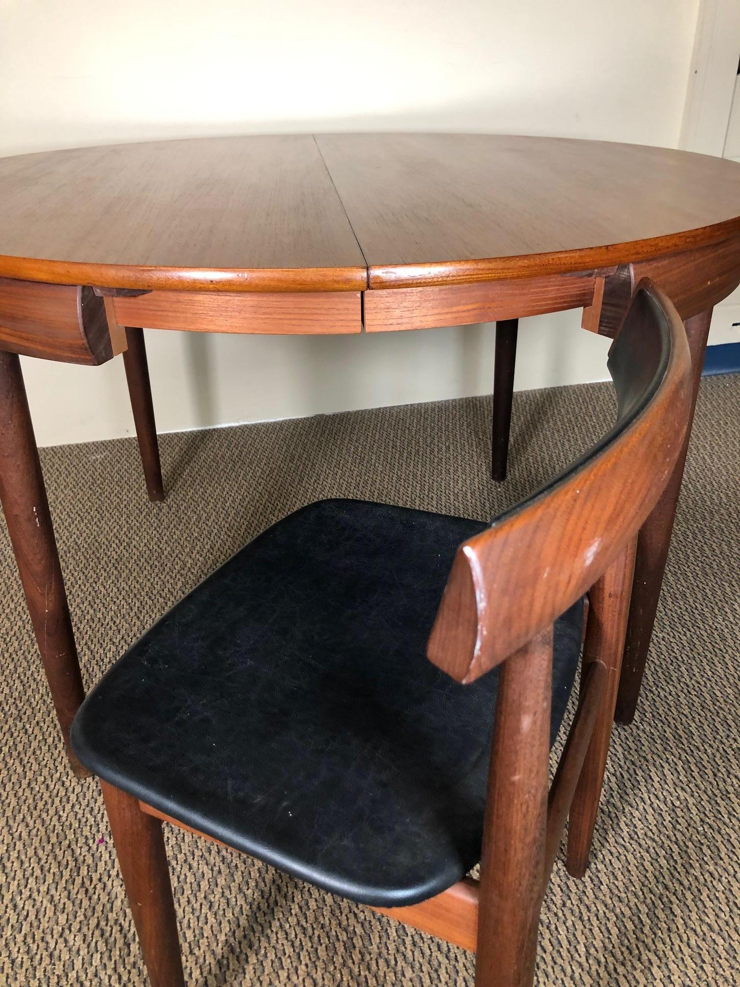 Midcentury Danish Teak Dining Set Hans Olsen Frem Rojle Extending Table For Sale 6