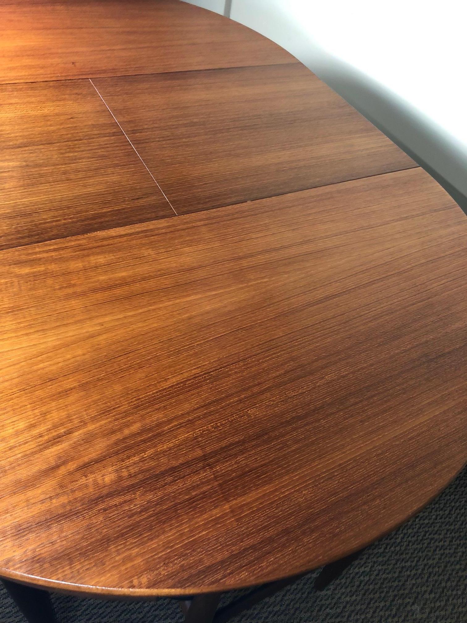 Midcentury Danish Teak Dining Set Hans Olsen Frem Rojle Extending Table For Sale 1