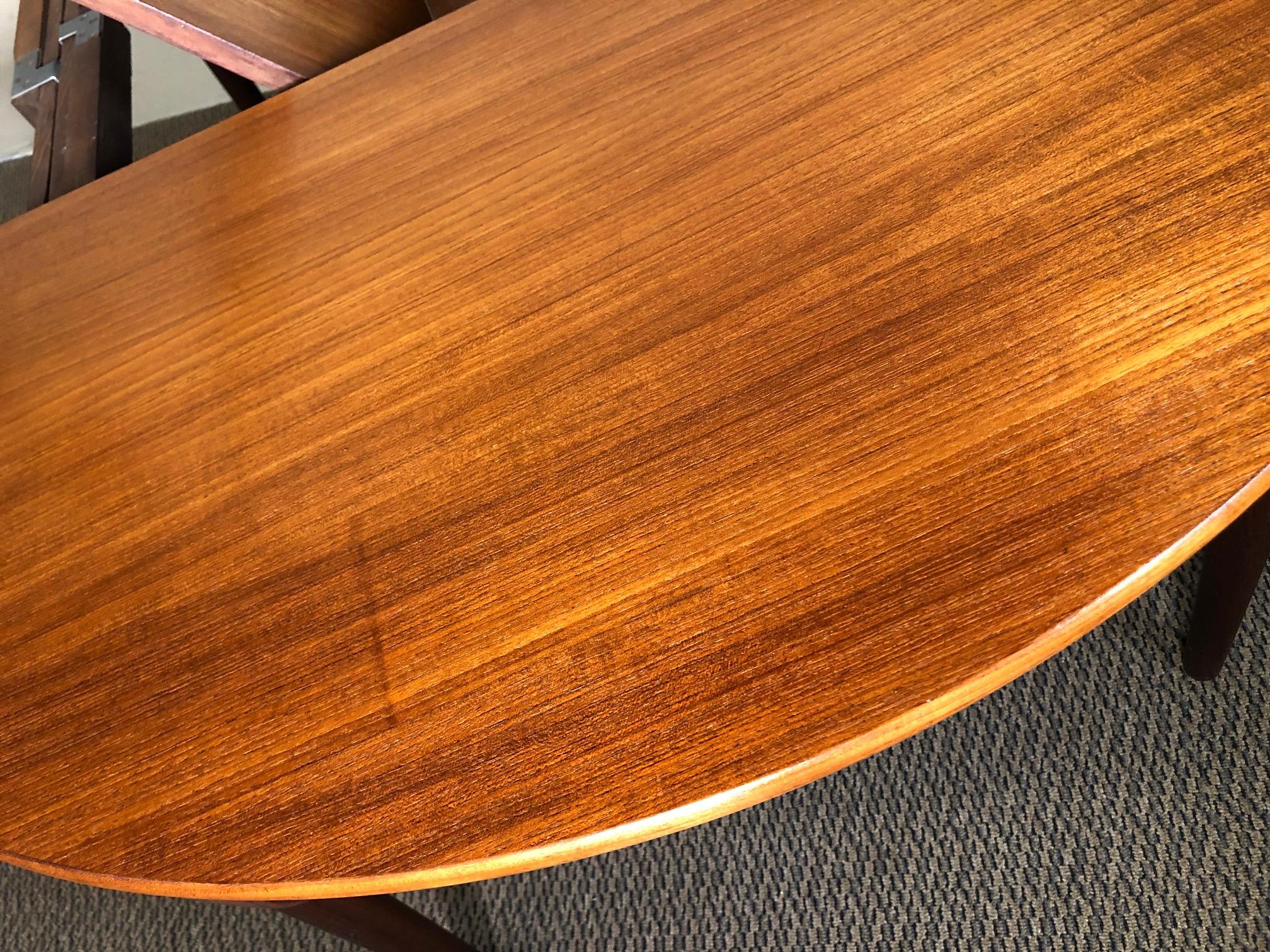 Midcentury Danish Teak Dining Set Hans Olsen Frem Rojle Extending Table For Sale 2