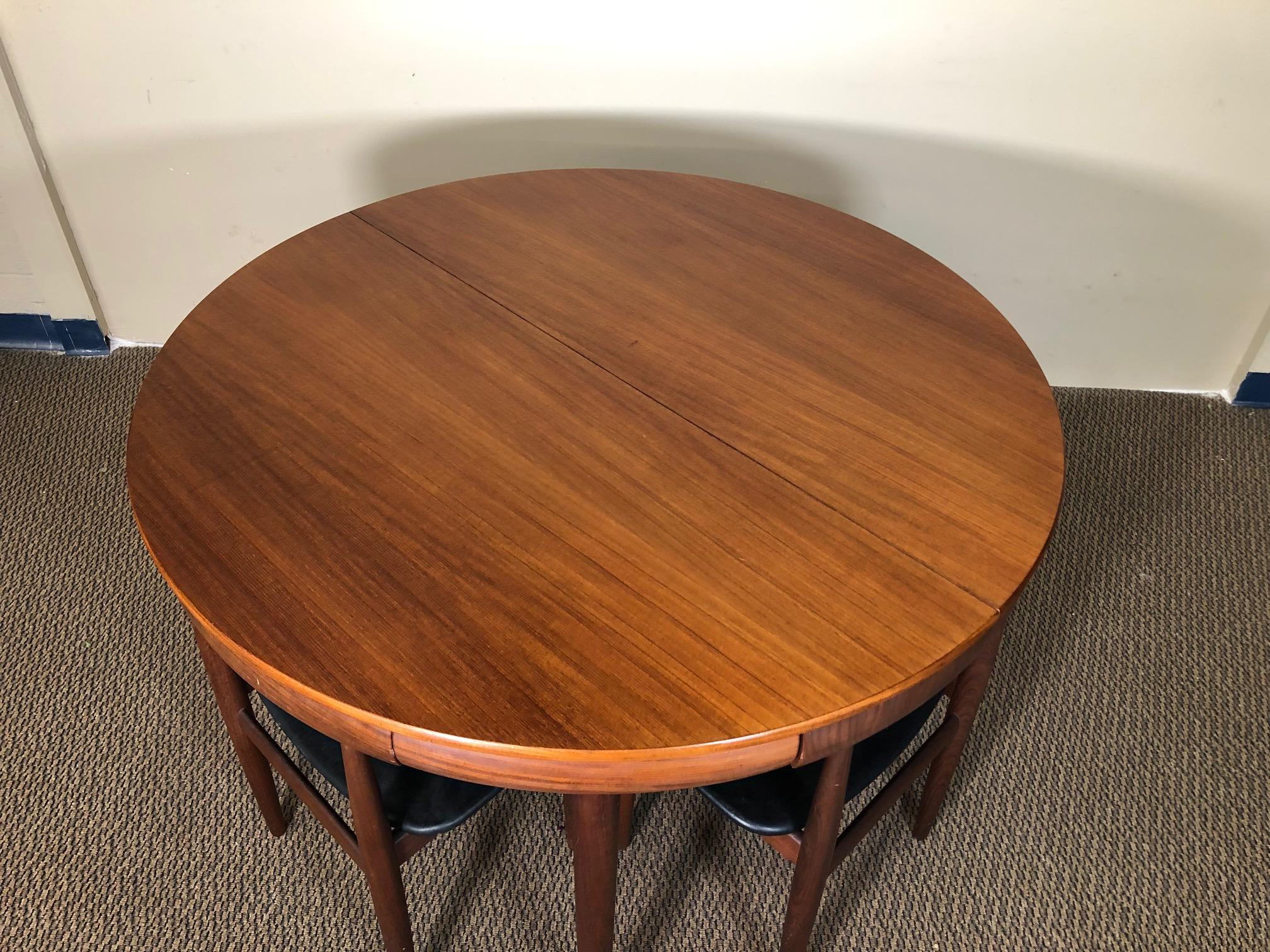 Midcentury Danish Teak Dining Set Hans Olsen Frem Rojle Extending Table For Sale 3