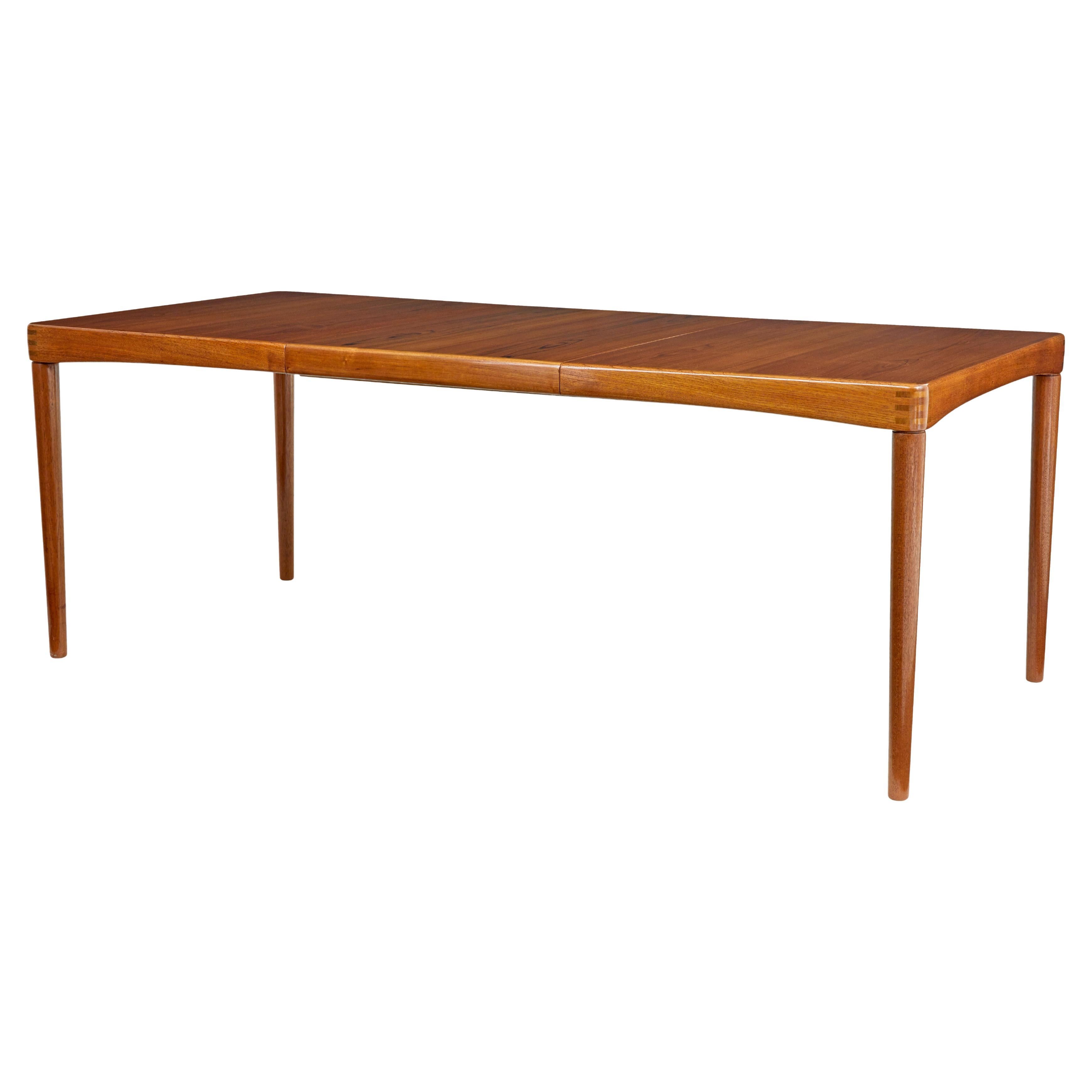 Mid century danish teak dining table by H.W.Klein for Bramin For Sale