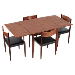 Mid Century Danish Teak Dining Table & Chair Set by Poul Volther for Frem Rojle