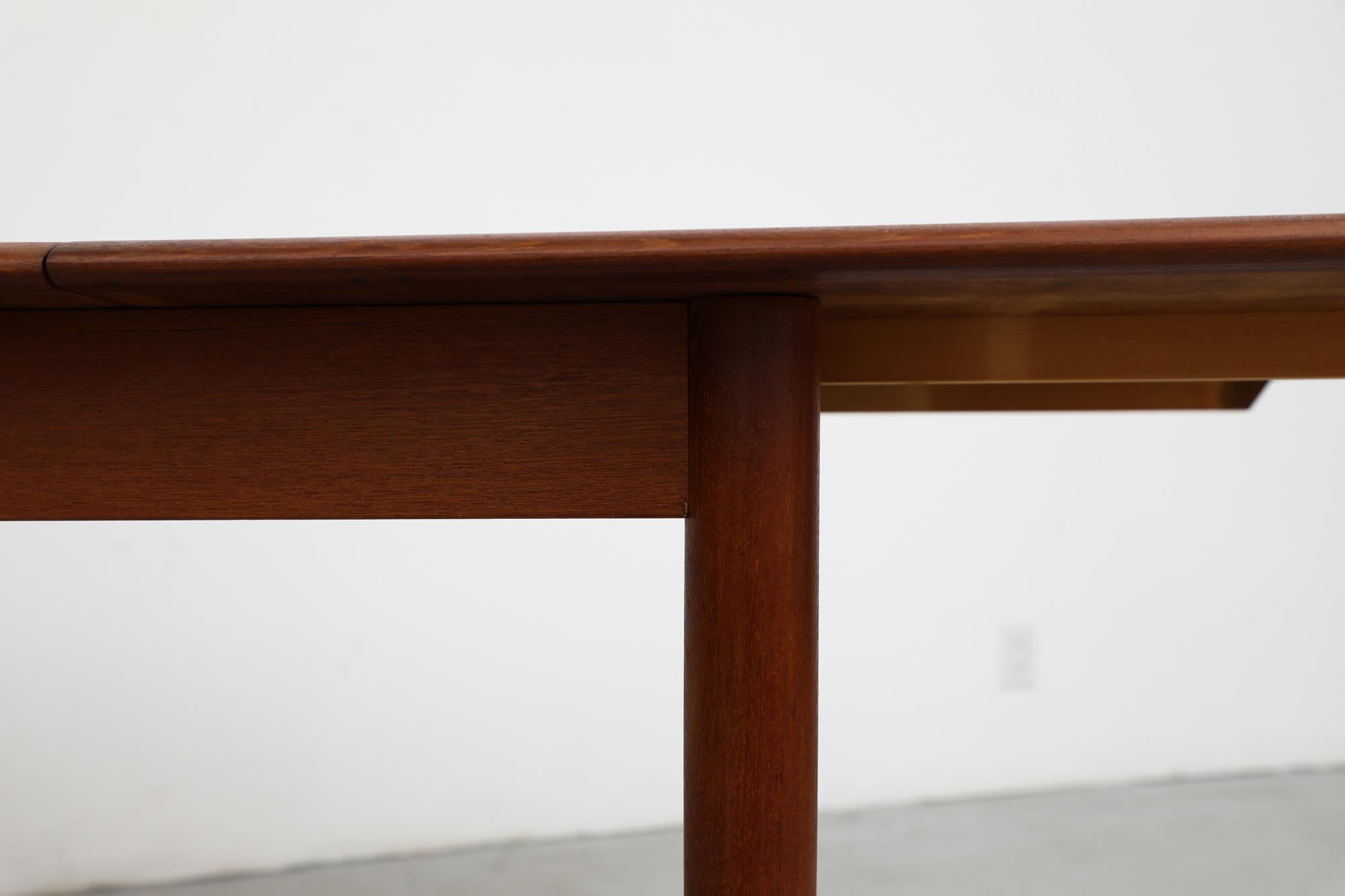 Midcentury Danish Teak Dining Table with Butterfly Leaf 14