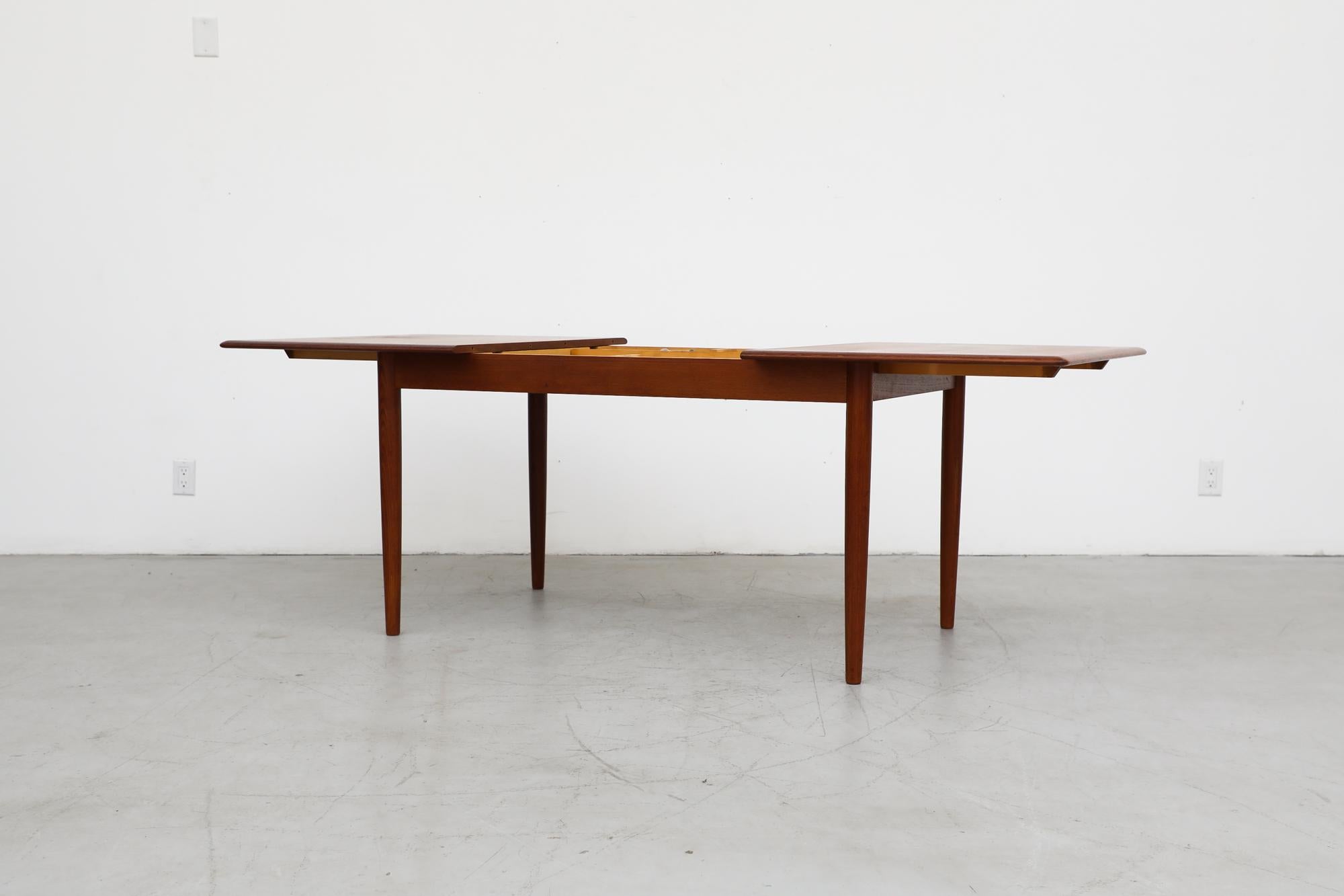 Midcentury Danish Teak Dining Table with Butterfly Leaf 1