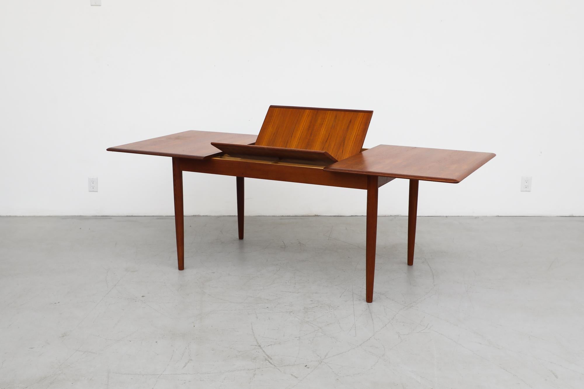 Midcentury Danish Teak Dining Table with Butterfly Leaf 3