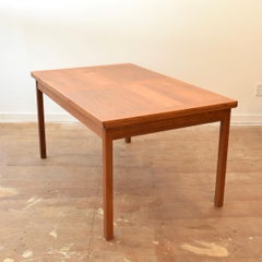 Mid Century Danish Teak Draw Leaf Dining Table
