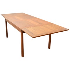 Mid Century Danish Teak Draw Leaf Dining Table