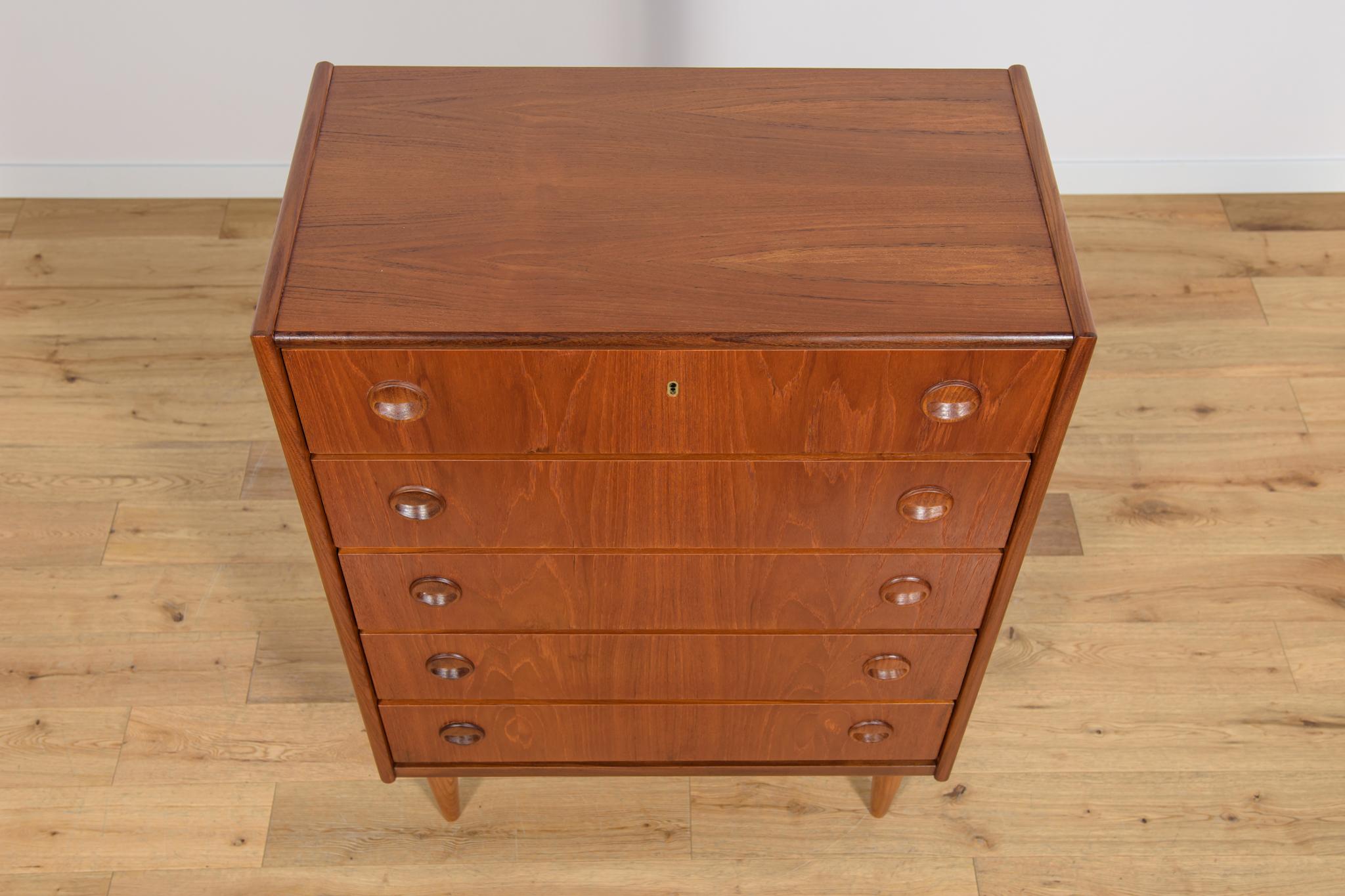 Woodwork Mid-Century Danish Teak Dresser, 1960s. For Sale