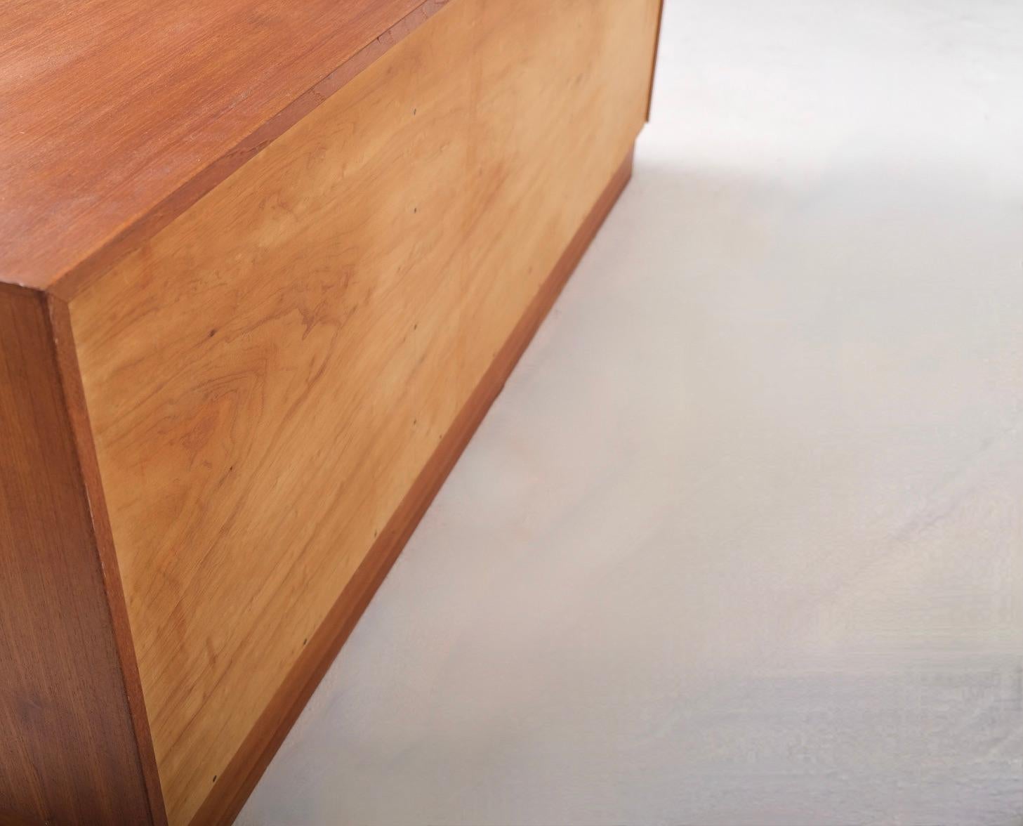 Mid-Century Danish Teak Dresser or Sideboard with Tambour Door For Sale 11