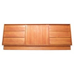Mid-Century Danish Teak Dresser or Sideboard with Tambour Door