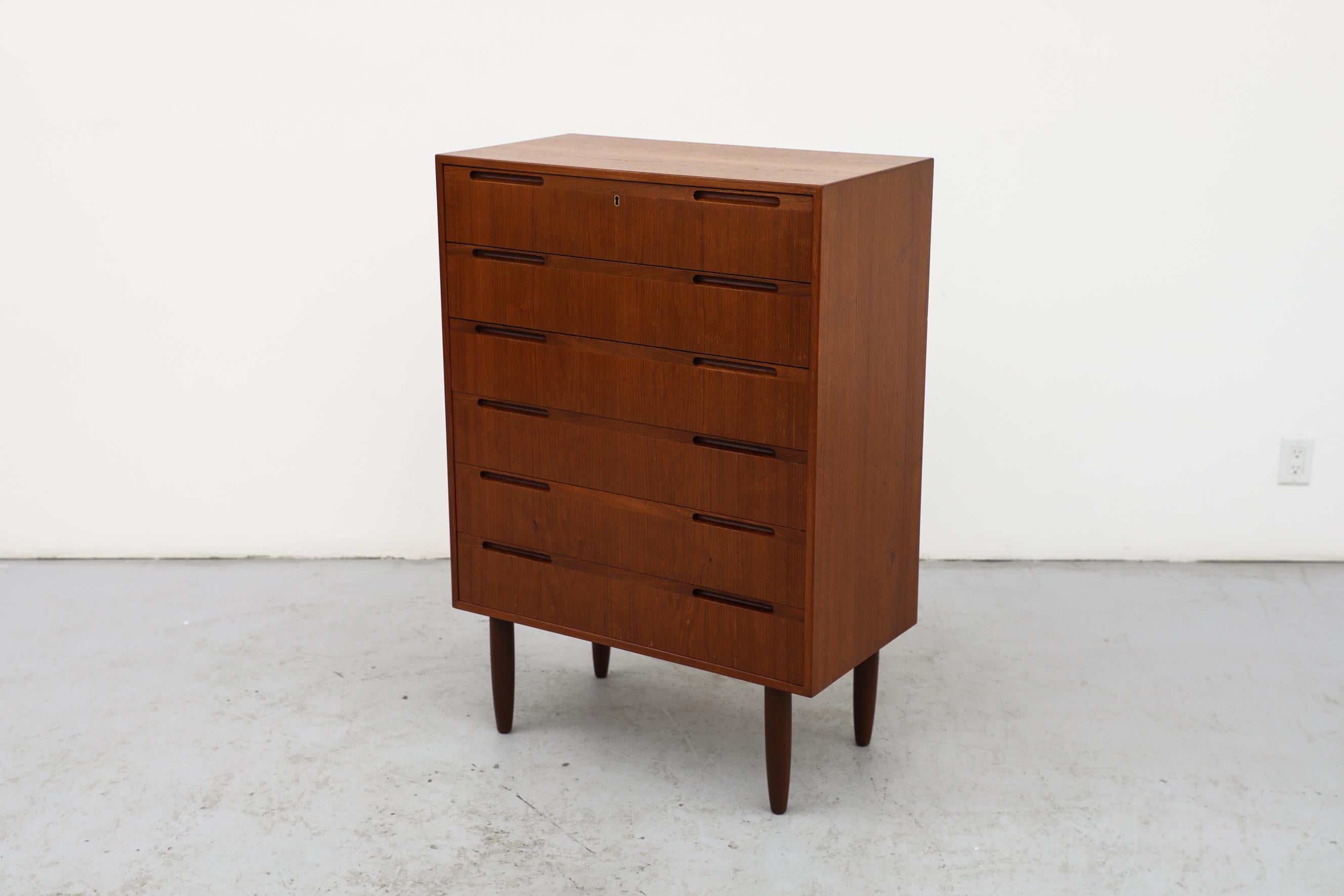 Mid-20th Century Mid-Century Danish Teak Dresser With 6 Drawers