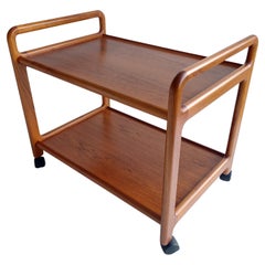 Mid Century Danish teak drinks trolley Bar cart by Korup Stolefabrik, 1960s