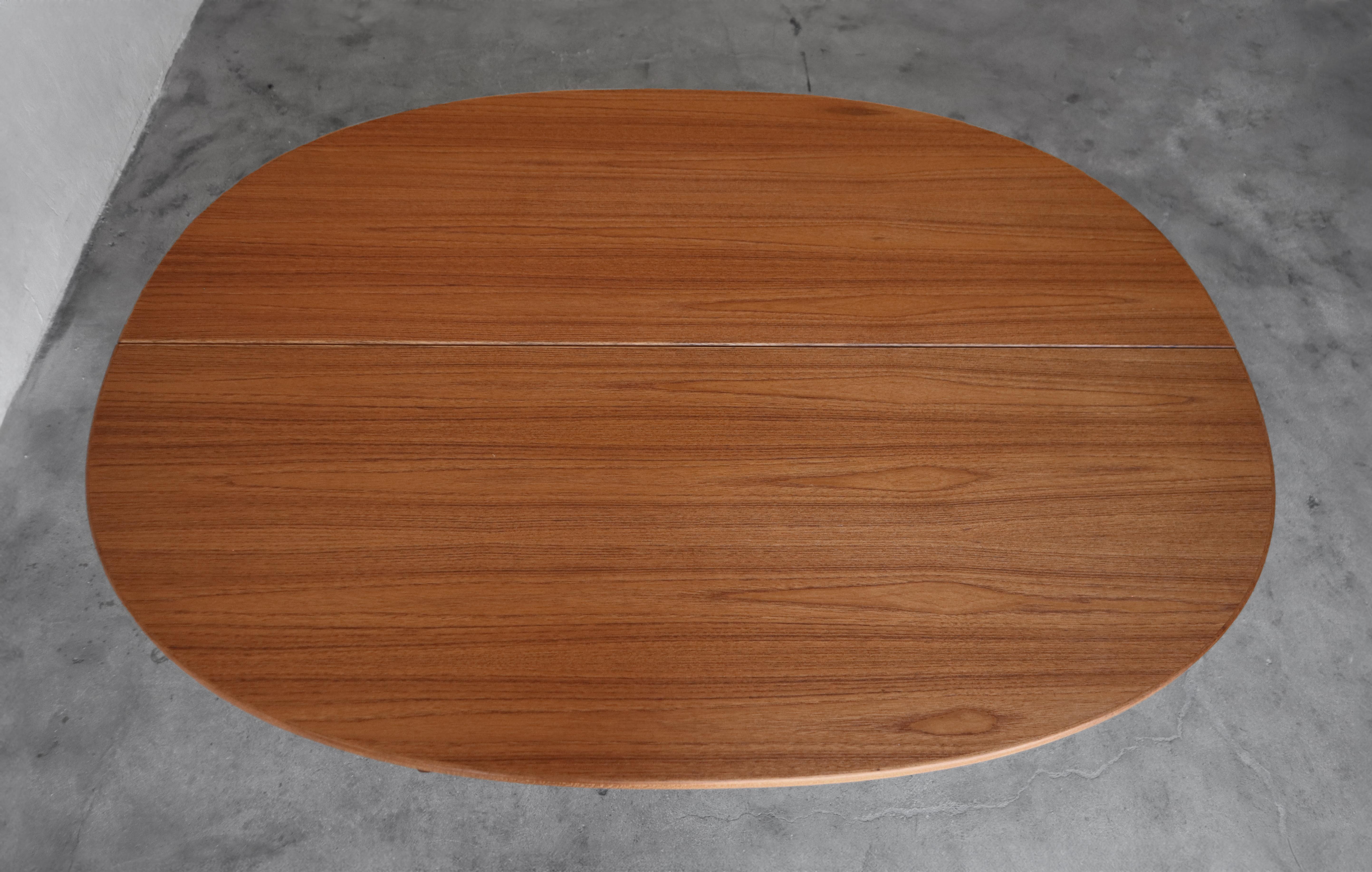Teak Tavolo da pranzo a ribalta in teak danese del metà secolo, scrivania in vendita