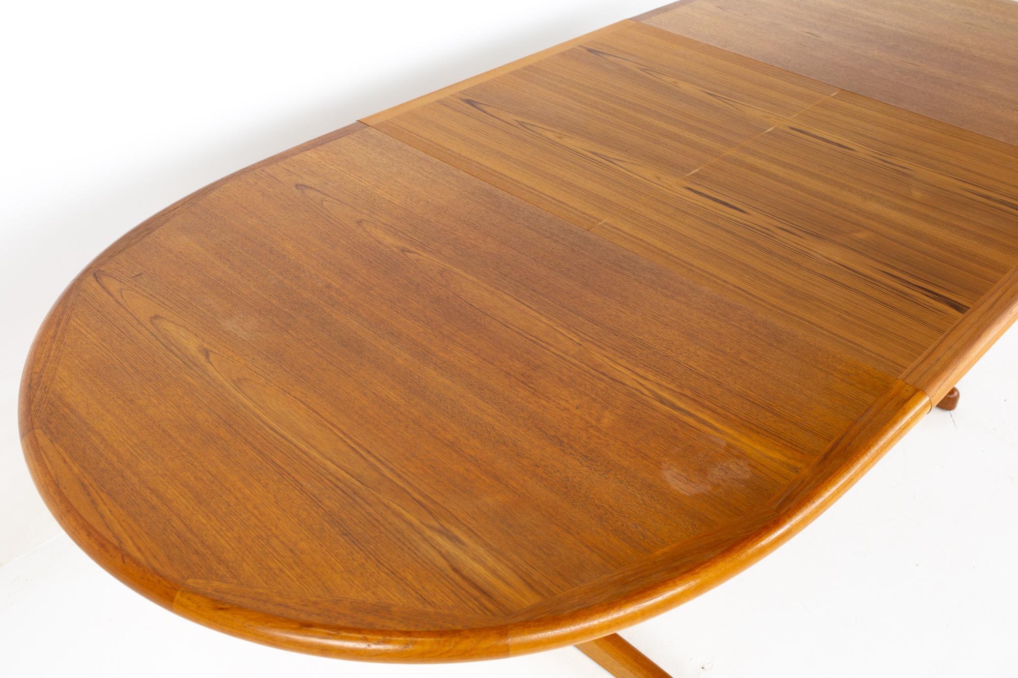 Mid Century Danish Teak Expanding Hidden Leaf Dining Table 6