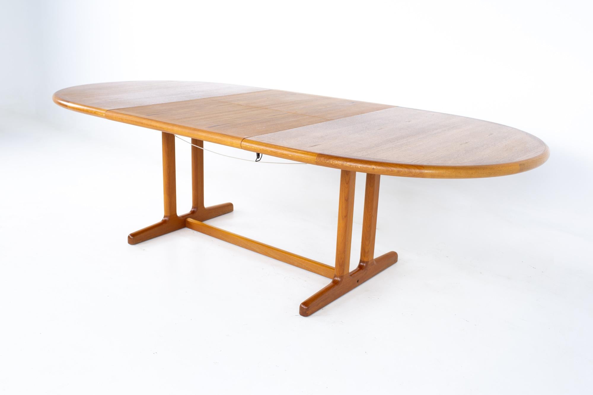 Mid Century Danish Teak Expanding Hidden Leaf Dining Table 4
