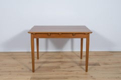 Table de salle à manger extensible en teck danoise du milieu du siècle, années 1960