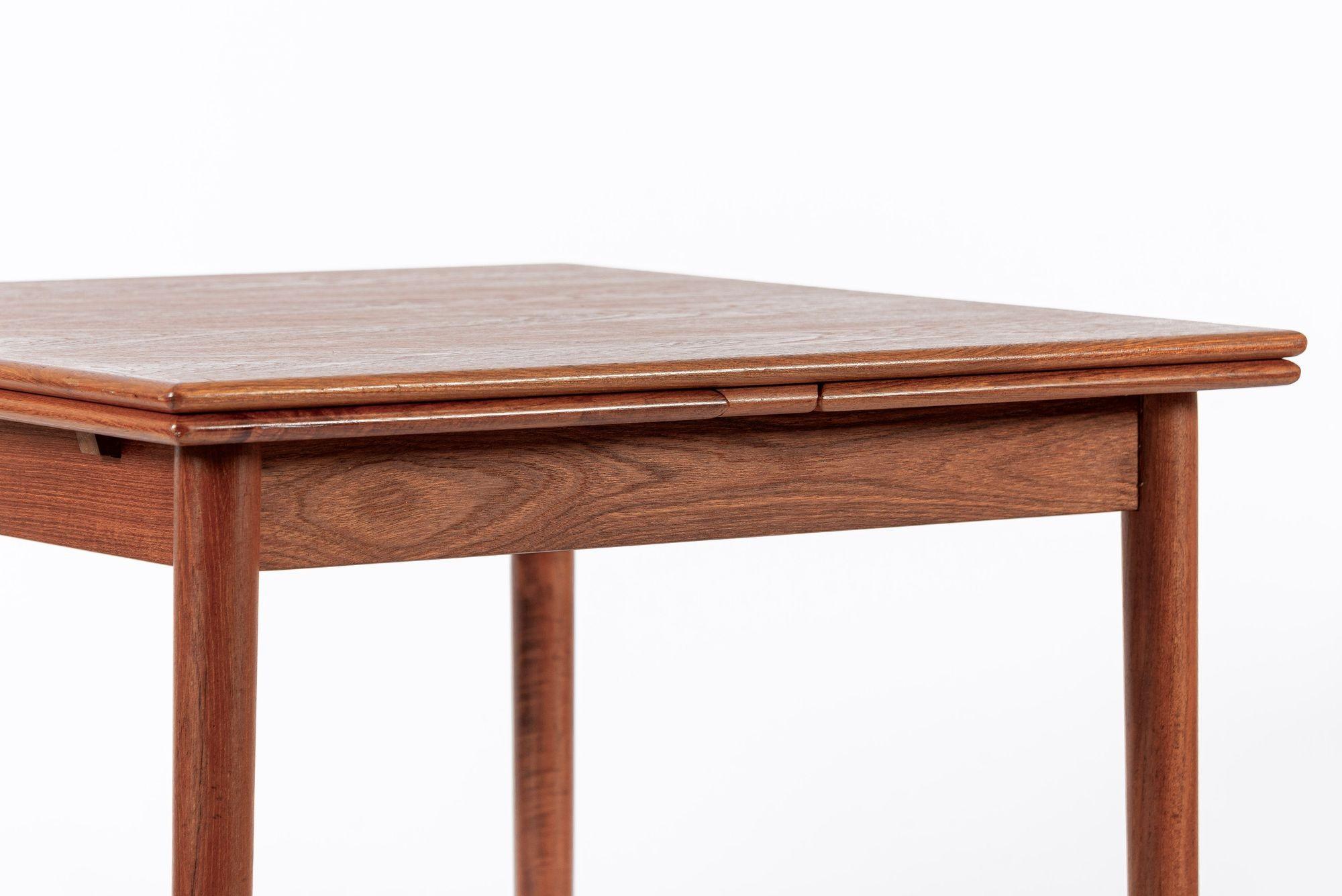 Mid Century Danish Teak Extendable Dining Table by Poul Volther for Frem Rojle For Sale 1