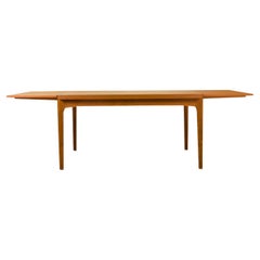 Vintage Mid-Century Danish Teak Extendable Draw Leaf Dining Table