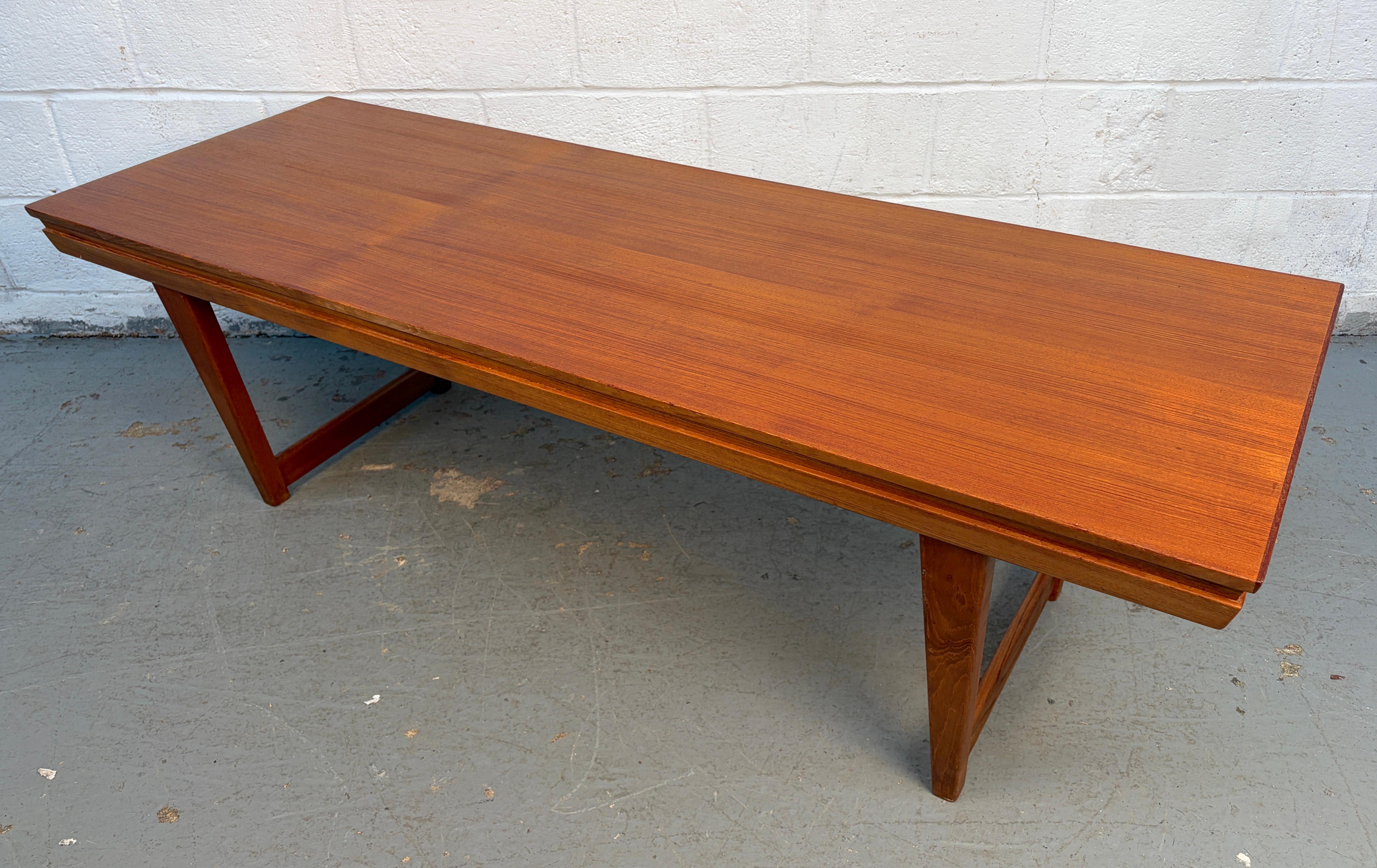 Mid-Century Danish Teak Extending Coffee Table For Sale