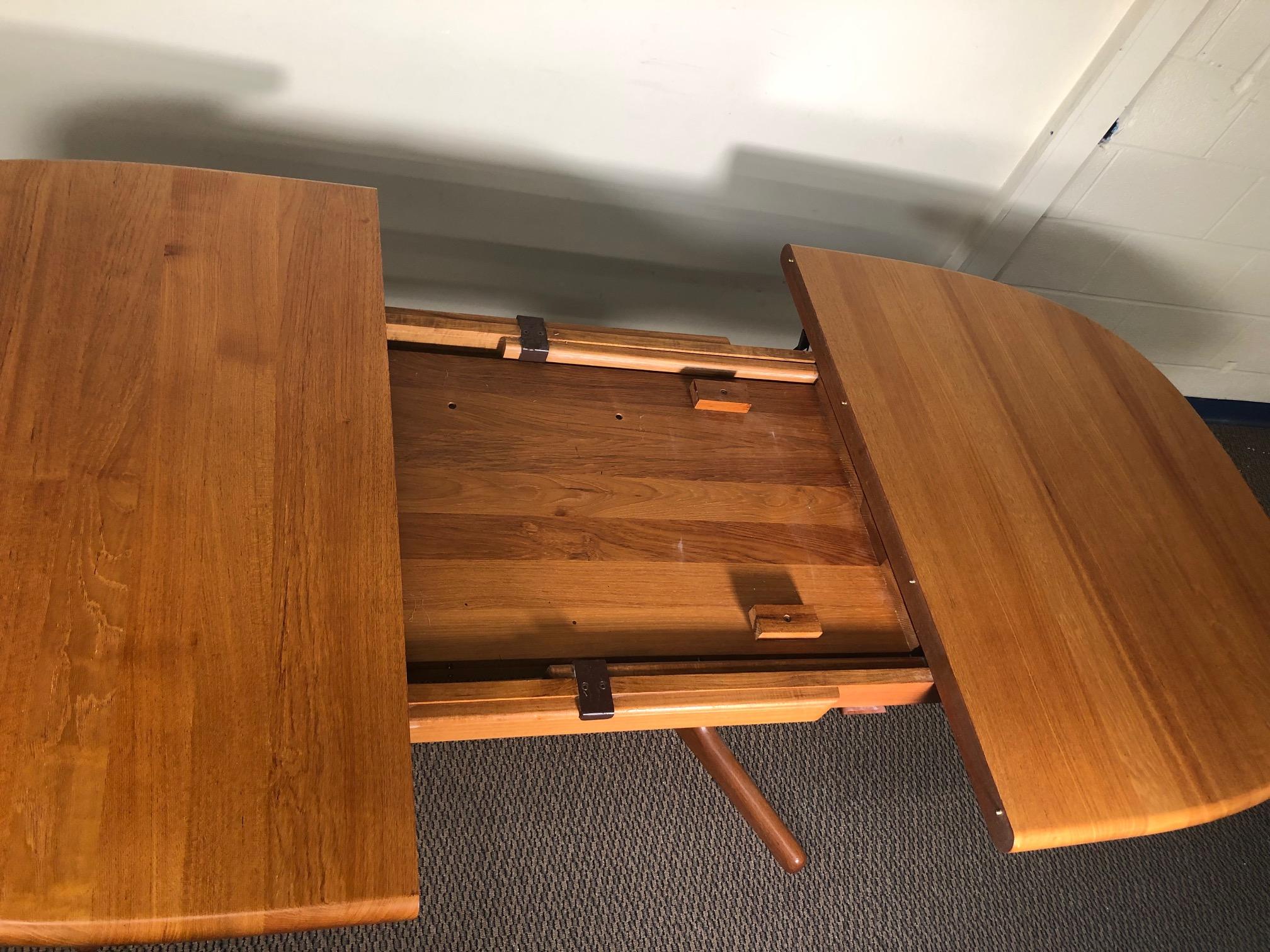 Mid-Century Modern Midcentury Danish Teak Extending Dining Table by Glostrup Møbelfabrik Seats 10 For Sale