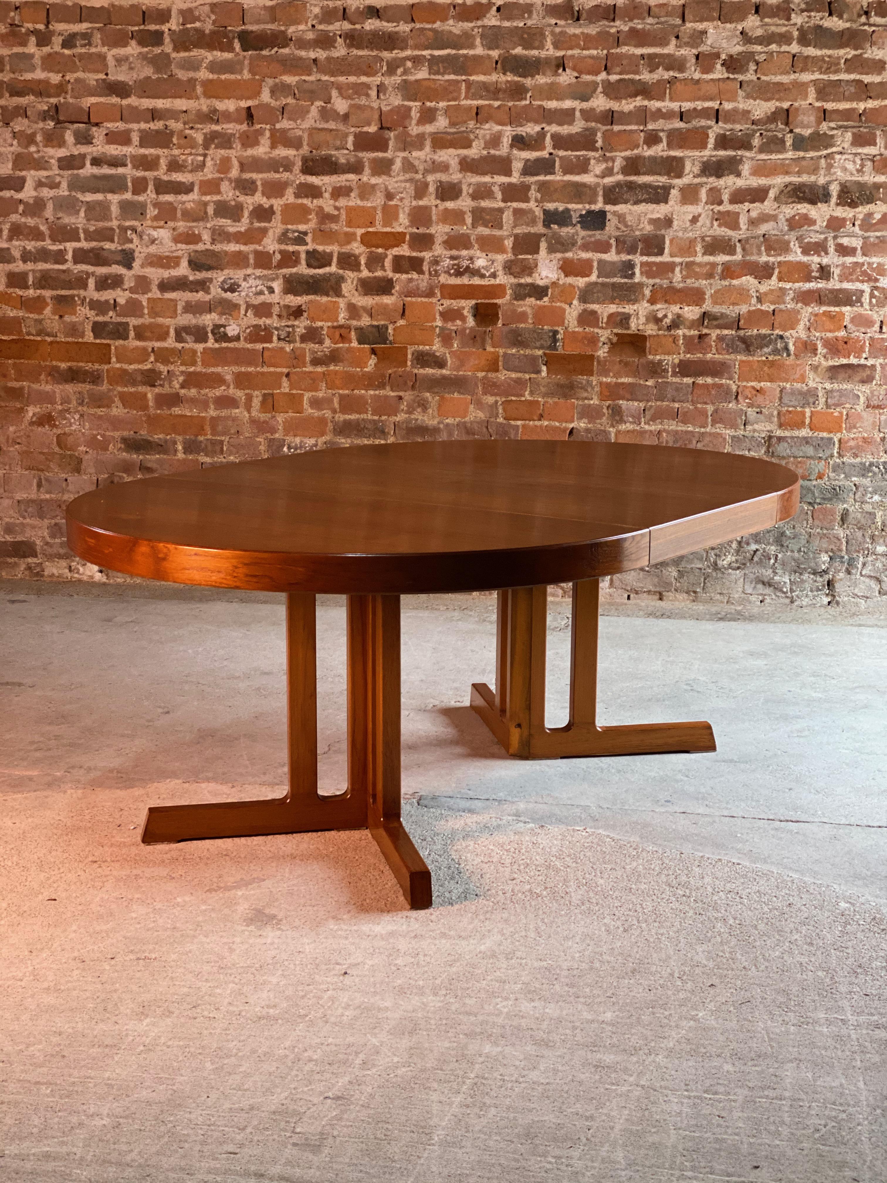 Mid-20th Century Midcentury Danish Teak Extending Dining Table By Niels Otto Møller Model 15