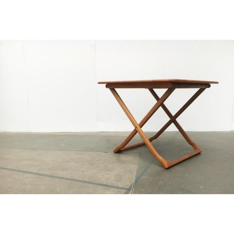 Mesa plegable danesa de teca de mediados de siglo de Juul Kristensen, años 60 en venta 4
