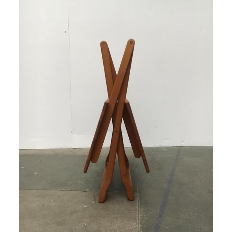 Mesa plegable danesa de teca de mediados de siglo de Juul Kristensen, años 60 Moderno de mediados de siglo en venta