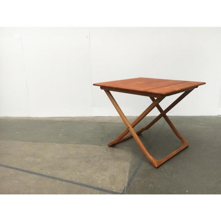 Mesa plegable danesa de teca de mediados de siglo de Juul Kristensen, años 60 Danés en venta