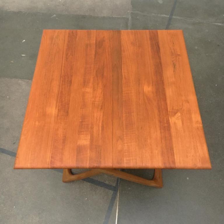Mesa plegable danesa de teca de mediados de siglo de Juul Kristensen, años 60 en Bueno estado para la venta en Hamburg, DE