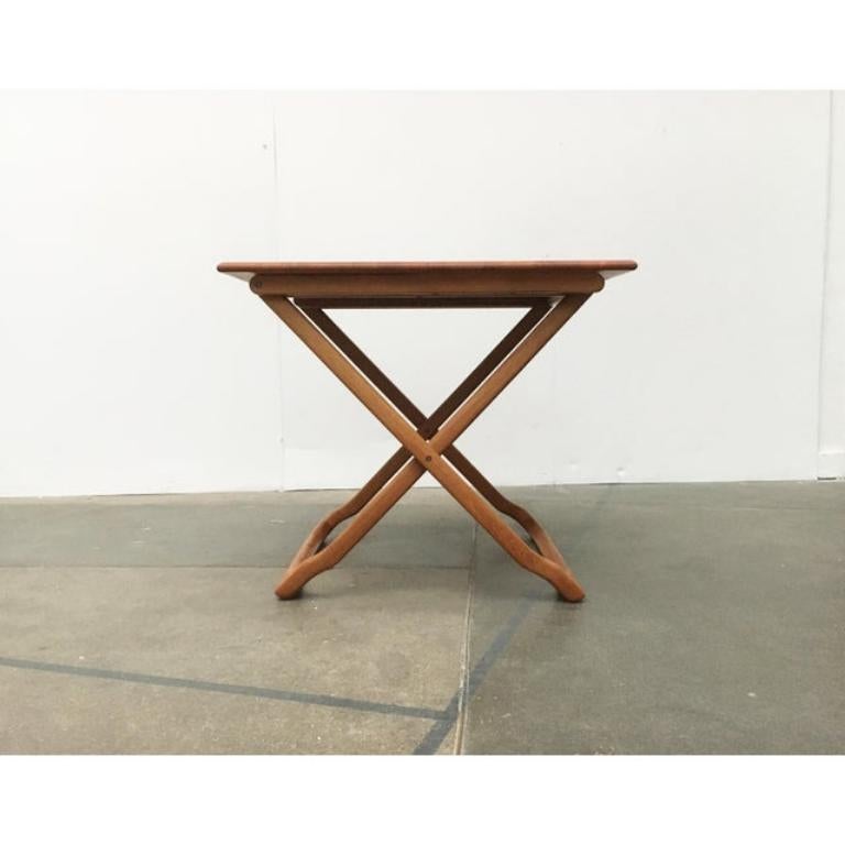 Mesa plegable danesa de teca de mediados de siglo de Juul Kristensen, años 60 Teca en venta