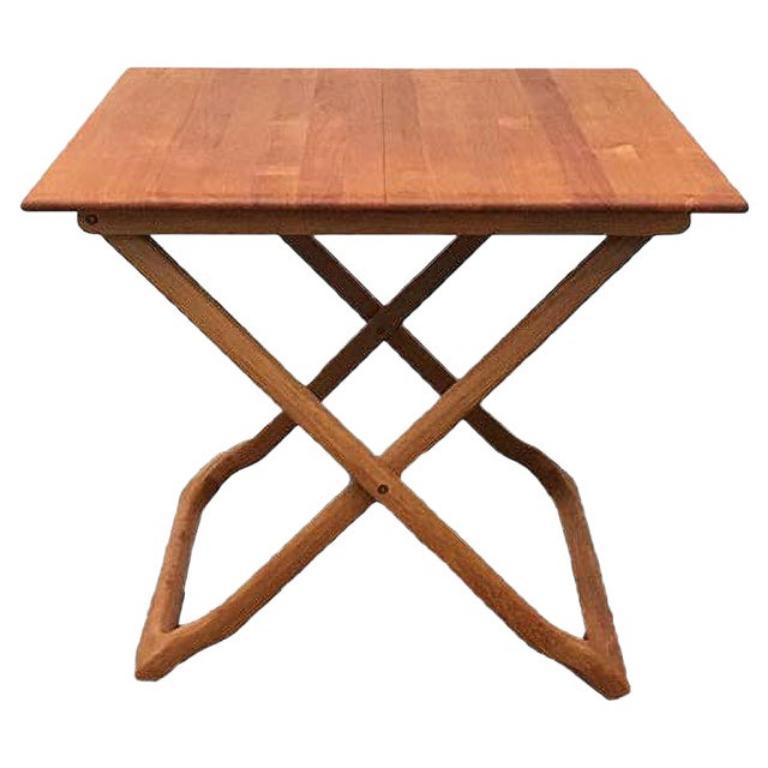 Mesa plegable danesa de teca de mediados de siglo de Juul Kristensen, años 60