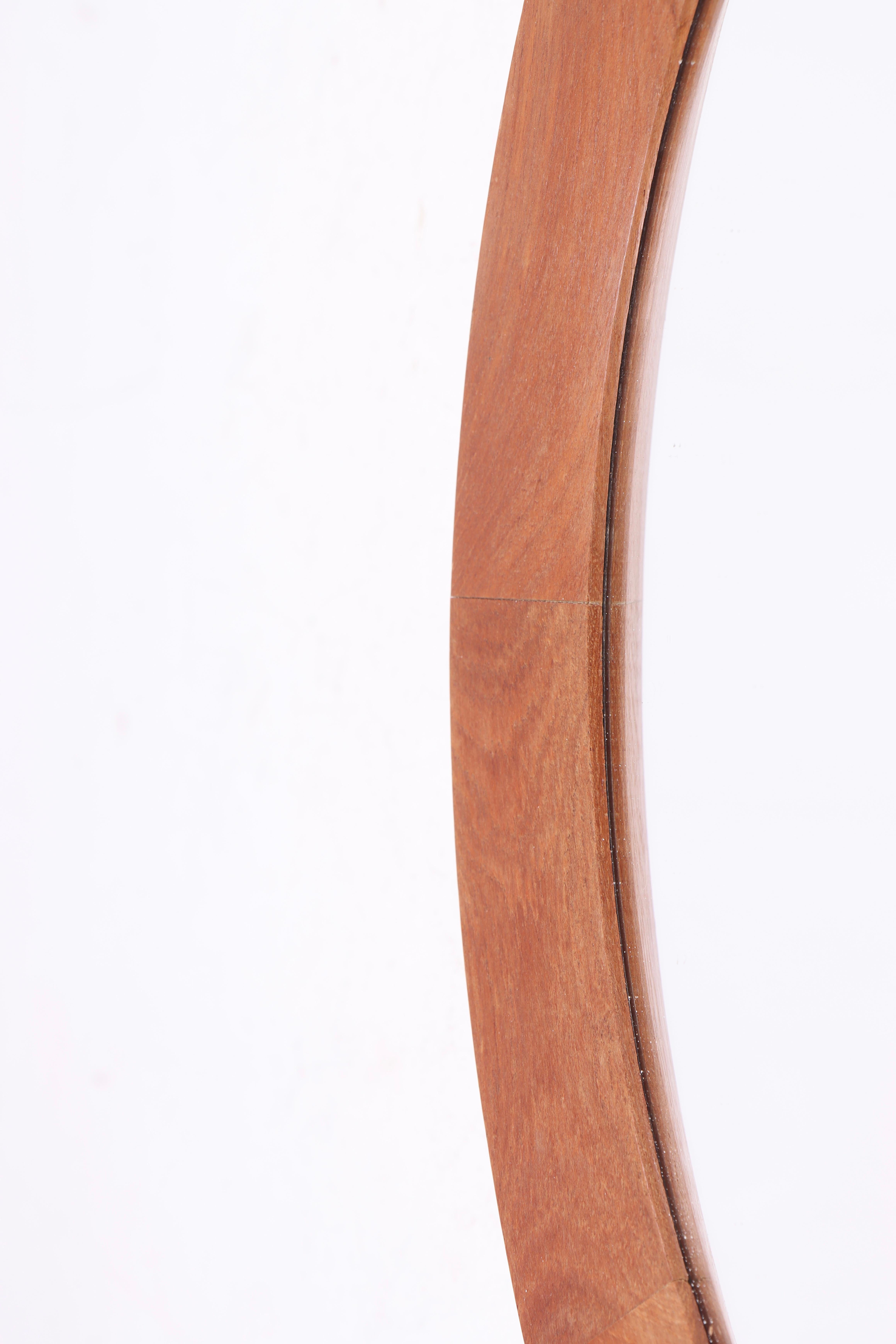 Scandinavo moderno Specchio danese di metà secolo con cornice in teak, anni '60 in vendita